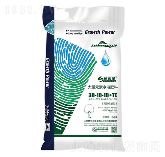 �ߵ����L(zh��ng)�ʹ���Ԫ��ˮ�ܷ���30-10-10+TE-ʩ�~��-����Ԫ��