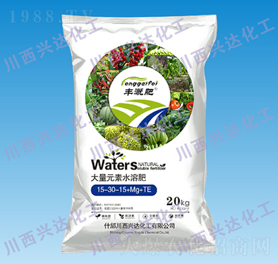大量元素水溶肥料15-30-15+Mg+TE-豐溉肥-川西興達(dá)化工