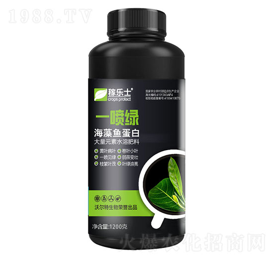 海藻魚(yú)蛋白-一噴綠-稼樂(lè)士-沃爾特