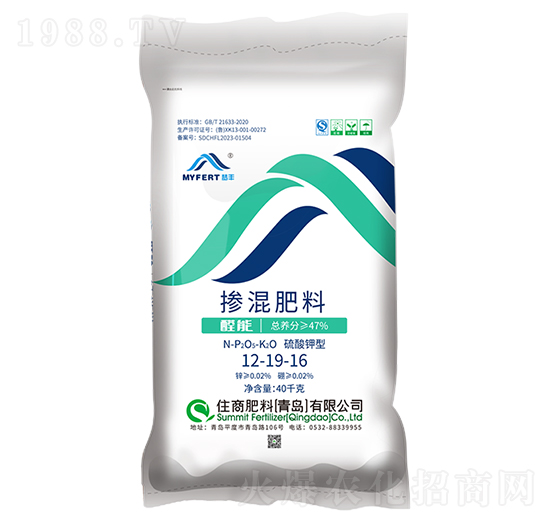 夢豐控釋摻混肥12-19-16-住商肥料